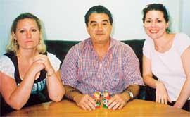 В ПРЕСС - ЦЕНТРЕ СТУДИИ "ГЛОБО": с Черняевой и Мартинской