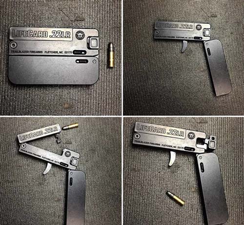 Пистолет LifeCard в сложенном и боевом положениях. Фото:<a href=" https://www.instagram.com/p/BbPqTczncPl/" target="_blank"> Instagram</a>