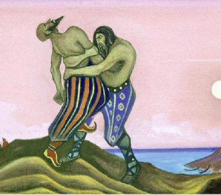 «Единоборство Мстислава с Редедей» Н. Рерих