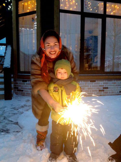 С внуком Георгием