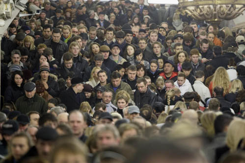 В столичной подземке образовалась давка. Фото: АР
